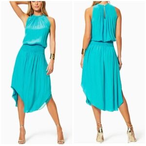 Ramy Brook Audrey Sleeveless Halter Drop Waist Midi Dress Size XS